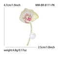 Alloy Micro Pave Zircon Leaf Brooch For Suits And Evening Dresses view 5