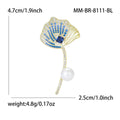 Alloy Micro Pave Zircon Leaf Brooch For Suits And Evening Dresses view 6