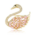 Alloy Color Zircon Swan Brooch Pin For Jackets And Blazers view 5