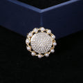 Alloy Zircon Sunflower Brooch Pin For Summer Fashion Accessories view 6