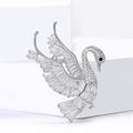 Alloy Zircon Swan Brooch Pin For Coats And Jackets view 2