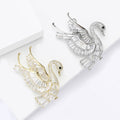 Alloy Zircon Swan Brooch Pin For Coats And Jackets view 4