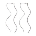 Gold Plated Copper Korean Wave Threader Tassel Drop Earrings Minimalist Long Design view 5