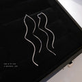Gold Plated Copper Korean Wave Threader Tassel Drop Earrings Minimalist Long Design view 4