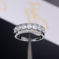 European American Trendy Full Pave Zircon Index Finger Ring, Fashion Stackable Band Jewelry view 4