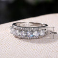 European American Trendy Full Pave Zircon Index Finger Ring, Fashion Stackable Band Jewelry view 5