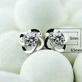 Hollow Floral Stud Earrings For Women, Korean Japanese Style Slim Face Ear Jewelry view 4
