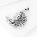 Alloy Crystal Peacock Brooch Pin For Fashion Garment Decoration view 4
