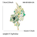 Copper Zircon Rose Brooch For Suits Coats And Cheongsam view 3