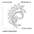 Alloy Crystal Bow Bouquet Brooch Pin For Women Apparel Decoration view 5