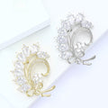 Alloy Crystal Bow Bouquet Brooch Pin For Women Apparel Decoration view 3