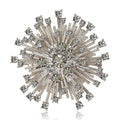 Alloy Czech Rhinestone Gypsophila Brooch Pin For Formal Dress Accessories view 1