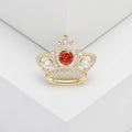 Alloy Zircon Crown Brooch Luxury Small Lapel Pin For Women view 6