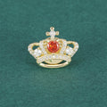 Alloy Zircon Crown Brooch Luxury Small Lapel Pin For Women view 1