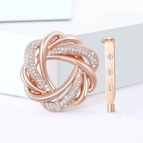 Alloy Zircon Scarf Buckle Brooch For Shawls And Lapels