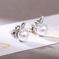Cute Rabbit Ear Faux Pearl Stud Earrings For Women, Simple Versatile Fashion Ear Jewelry view 2