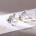Cute Rabbit Ear Faux Pearl Stud Earrings For Women, Simple Versatile Fashion Ear Jewelry view 3