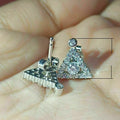Creative Geometric Triangle Zircon Stud Earrings, European Style Paved Crystal Ear Jewelry view 5
