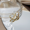 Elegant Textured Alloy Round Hoop Ear Cuffs Minimalist Geometric Small Circle Huggie Earrings view 2