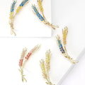Alloy Zircon Wheat Ear Brooch For Dresses Coats And Lapels view 3