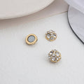 Luxury Magnetic No Piercing Full Rhinestone Round Ball Stud Earrings for Women Elegant Crystal Earrings view 3