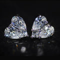 Fashion Heart Cubic Zirconia Stud Earrings For Women, Sparkling Paved Heart Drop Jewelry view 1