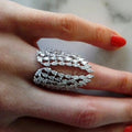 Korean Women's Open Wing Ring, Full Zircon Adjustable Fashion Charm Finger Jewelry view 4