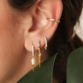 Creative Geometric Rivet Cone Pendant Earrings Hip Hop Street Style Fashion Ear Jewelry view 4