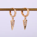 Creative Geometric Rivet Cone Pendant Earrings Hip Hop Street Style Fashion Ear Jewelry view 6