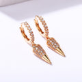 Creative Geometric Rivet Cone Pendant Earrings Hip Hop Street Style Fashion Ear Jewelry view 1