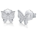 Korean Style Diamond Inlaid Butterfly Stud Earrings For Women, Fresh Fashion Zircon Ear Jewelry view 1
