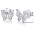 Korean Style Diamond Inlaid Butterfly Stud Earrings For Women, Fresh Fashion Zircon Ear Jewelry view 2