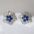 Sweet Cool Snowflake Zircon Stud Earrings For Women Christmas Creative Ear Jewelry Gift view 2