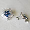 Sweet Cool Snowflake Zircon Stud Earrings For Women Christmas Creative Ear Jewelry Gift view 3