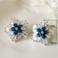 Sweet Cool Snowflake Zircon Stud Earrings For Women Christmas Creative Ear Jewelry Gift view 5
