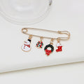 Cartoon Christmas Alloy Enamel Brooch With Deer Gift Snowflake Design Handmade Lapel Pin view 3
