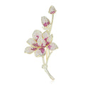 Alloy Zircon Peach Blossom Brooch Pin For Suits And Cheongsam view 5