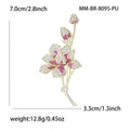 Alloy Zircon Peach Blossom Brooch Pin For Suits And Cheongsam view 6