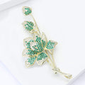 Alloy Zircon Peach Blossom Brooch Pin For Suits And Cheongsam view 3