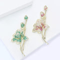 Alloy Zircon Peach Blossom Brooch Pin For Suits And Cheongsam view 4