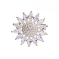 Alloy Zircon Daisy Flower Lapel Pin For Apparel And Anti Exposure Brooch view 6