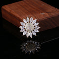 Alloy Zircon Daisy Flower Lapel Pin For Apparel And Anti Exposure Brooch view 4