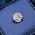 Alloy Zircon Daisy Flower Lapel Pin For Apparel And Anti Exposure Brooch view 2