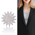 Alloy Zircon Daisy Flower Lapel Pin For Apparel And Anti Exposure Brooch view 3
