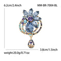 Alloy Waterdrop Brooch Pin Elegant Lapel Accessory For Formalwear view 5