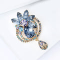 Alloy Waterdrop Brooch Pin Elegant Lapel Accessory For Formalwear view 3