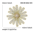 Alloy Zircon Daisy Brooch Pin For Shirt And Suit Decoration view 5