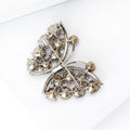 Metal Alloy Rhinestone Dark Blue Butterfly Brooch For Fashion Apparel view 4