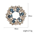 Alloy Czech Rhinestone Wreath Brooch For Elegant Suit Lapel view 5