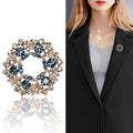 Alloy Czech Rhinestone Wreath Brooch For Elegant Suit Lapel view 3